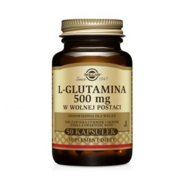 SOLGAR L-GLUTAMINA 500 mg 50 kapsułek