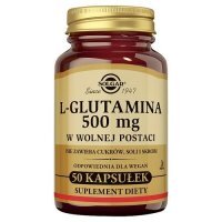 SOLGAR L-glutamina w wolnej postaci 500 mg, 50 kaps.