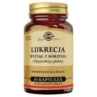 SOLGAR Lukrecja wyciąg z korzenia  - 60 kapsułek roślinnych
