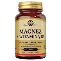 SOLGAR Magnez z witaminą B6 - 100 tabletek