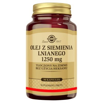 SOLGAR OLEJ Z SIEMIENIA LNIANEGO 1250 mg 90 kapsułek