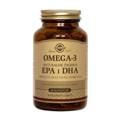 SOLGAR OMEGA-3 Naturalne źródło EPA i DHA 60 kapsułek