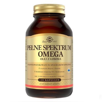 SOLGAR Pełne Spektrum Omega Olej z łososia, 120 kaps.