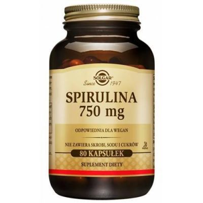Solgar Spirulina 750 mg, 80 kaps.
