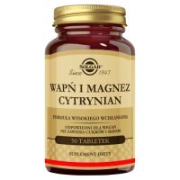 SOLGAR Wapń i Magnez cytrynian - 50 tabletek