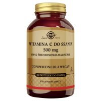 SOLGAR Witamina C 500 mg smak żurawinowo-malinowy - 90 pastylek