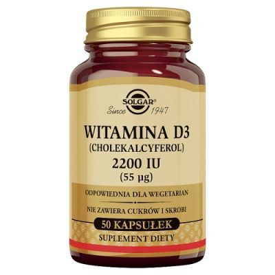 SOLGAR Witamina D3 2200 IU - 50 kaps.