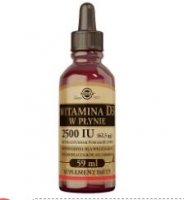 SOLGAR Witamina D3 2500 IU, 59 ml KRÓTKA DATA  31.12.2026