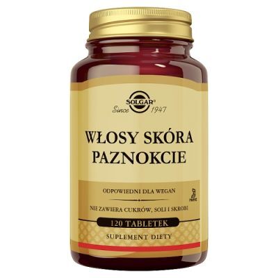 SOLGAR WŁOSY SKÓRA PAZNOKCIE 120 tabletek