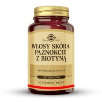 Solgar Włosy Skóra Paznokcie z Biotyną, 60 tabl.