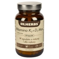 SOLHERBS Witamina K2 + D3 MAX, 60 kaps.