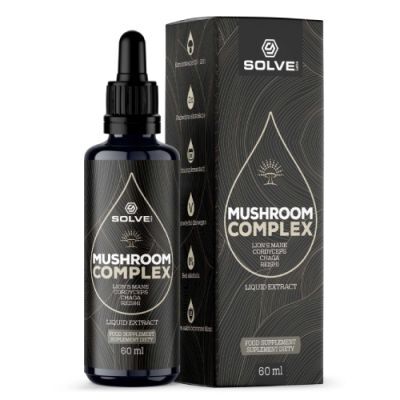 Solve Labs Mushroom Complex Liquid Ekstrakt z 4 grzybów w kroplach, 60 ml