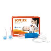 SOPELEK Aspirator do nosa + 3 jednorazowe końcówki