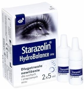 STARAZOLIN HYDROBALANCE PPH krople do oczu 2 x 5 ml KRÓTKA DATA 30.11.2024