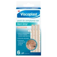 STERI-STRIP cieliste paski do zamykania ran 6 sztuk VISCOPLAST