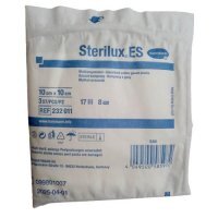 STERILUX ES Kompresy gazowe jałowe 8-warstwowe 17-nitkowe 10cm x 10cm, 3 szt.