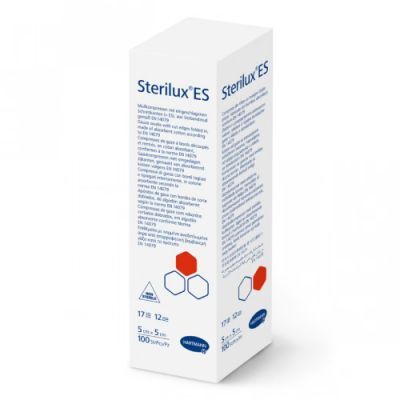 STERILUX ES Kompresy gazowe niejałowe 17-nitkowe 12-warstwowe 5x5cm, 100 szt.