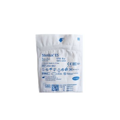 Sterilux ES sterylne kompresy gazowe 5 x 5 cm 17-nitkowe 8-warstwowe, 5 szt.