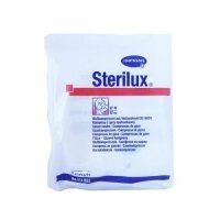 STERILUX Kompresy gazowe JAŁOWE 12-warstwowe 17-nitkowe 10cm x 10cm, 3 sztuki