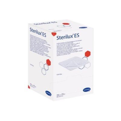 STERILUX Kompresy gazowe jałowe 17-nitkowe 12-warstwowe 7,5cm x 7,5cm, 25 szt.