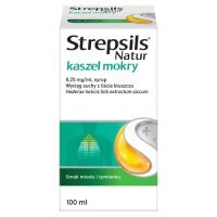 Strepsils Natur Kaszel mokry Syrop, 100 ml - lek na kaszel mokry