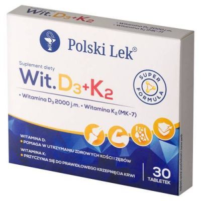 SUNDOVIT D3 + K2 30 tabletek