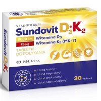 SUNDOVIT D3 + K2 30 tabletek
