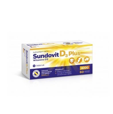 SUNDOVIT D3 Plus 60 tabletek KRÓTKA DATA 29.01.2026