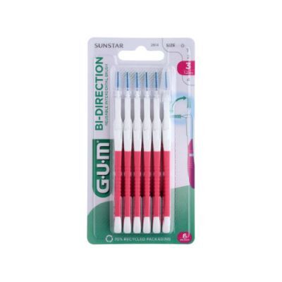 Sunstar GUM Bi-Direction Szczoteczki międzyzębowe 1,2mm (różowe 2614), 6 szt.