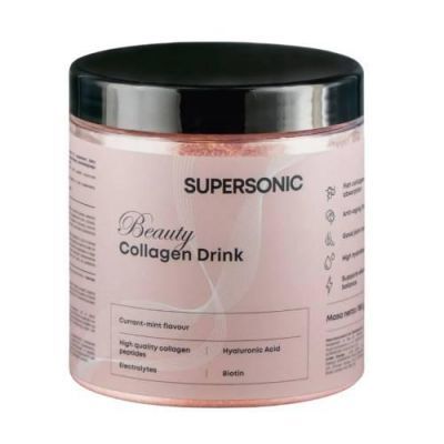 SUPERSONIC Beauty Collagen Drink Kolagen w proszku Porzeczka z miętą, 185g