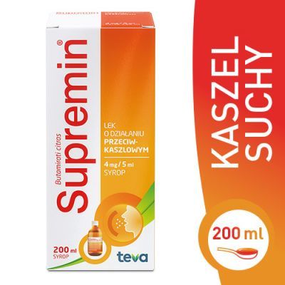 SUPREMIN 4 mg/5 ml syrop 200 ml,kaszel
