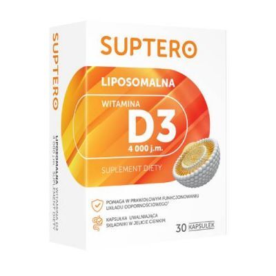 SUPTERO Liposomalna witamina D3 4000 j.m., 30 kaps.