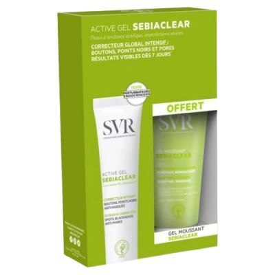 SVR SEBIACLEAR Zestaw prezentowy: Active Gel żel, 40ml + Gel Moussant żel do mycia twarzy, 55ml