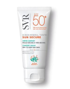 SVR SUN SECURE ÉCRAN MINÉRAL TEINTÉ Krem barwiący skóra sucha SPF 50+, 60g KRÓTKA DATA 30.11.2026