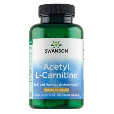 SWANSON ACETYL L-KARNITYNY 500 mg 100 kapsułek