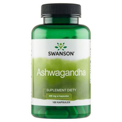 SWANSON ASHWAGANDHA 450 mg 100 kapsułek nastrój, energia