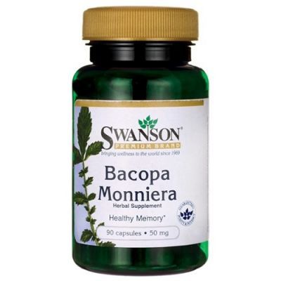SWANSON Bacopa Monniera 10:1 extract 50 mg 90 kapsułek