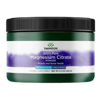 Swanson Cytrynian Magnezu 100%, 244 g
