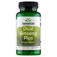 SWANSON Dual Ginseng Plus 60 kapsułek