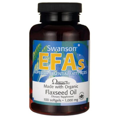 SWANSON Flaxseed Oil 1000 mg 100 kapsułek