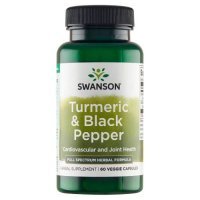 SWANSON FS Turmeric &amp; Black Pepper Turmeric i Czarny pieprz, 60 kapsułek wegetariańskich