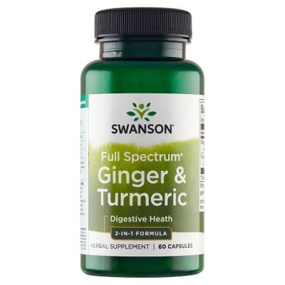 SWANSON FULL SPECTRUM Imbir & Turmeric (Ginger & Turmeric) 60 kapsułek