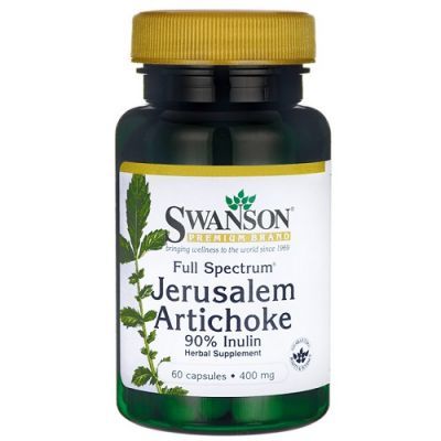 SWANSON FULL SPECTRUM Słonecznik bulwiasty (Jerusalem Artichoke) 400 mg 60 kapsułek