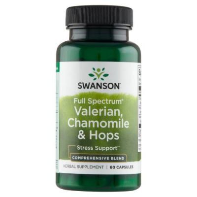 SWANSON FULL SPECTRUM Waleriana, Rumianek i Chmiel 60 kapsułek
