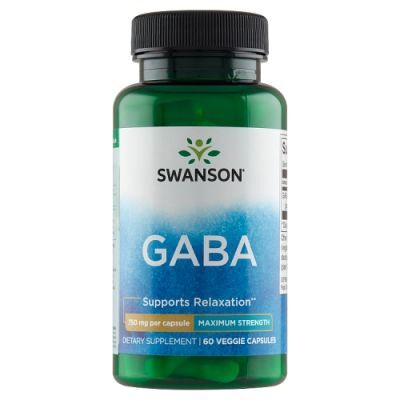 SWANSON GABA Forte 750 mg, 60 kaps.