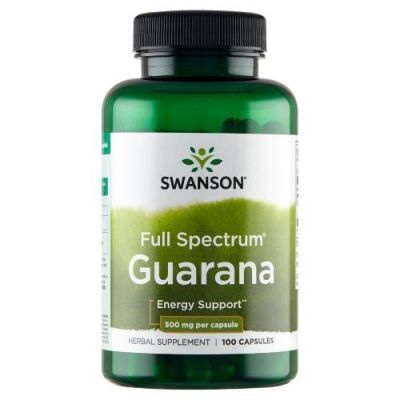 SWANSON Guarana 500 mg, 100 kaps.