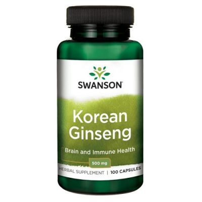 SWANSON KOREAN GINSENG Żeń-szeń koreański 500 mg 100 kapsułek