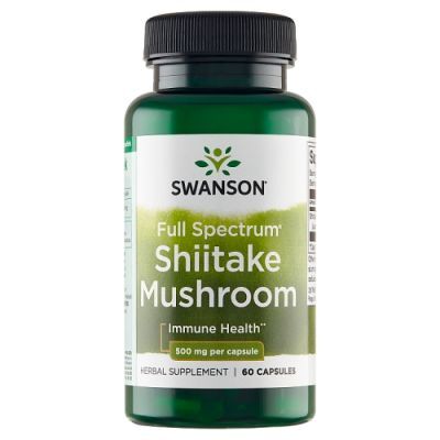 SWANSON Shiitake mushroom 500mg, 60 kapsułek