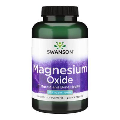 SWANSON Tlenek magnezu 200mg, 250 kapsułek