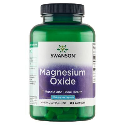 SWANSON Tlenek magnezu 200mg, 250 kapsułek